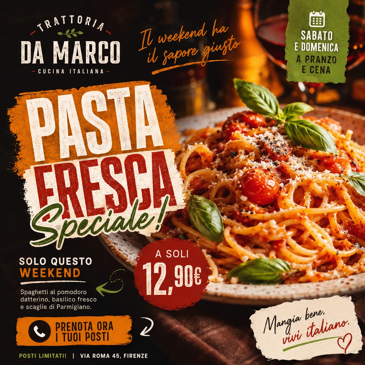 Grafica creata con Social Easy — pizzeria